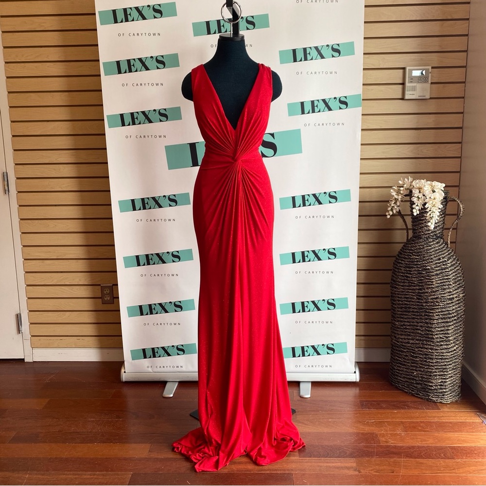 Rare Jovani Red Glitter Stretch Dress❤️